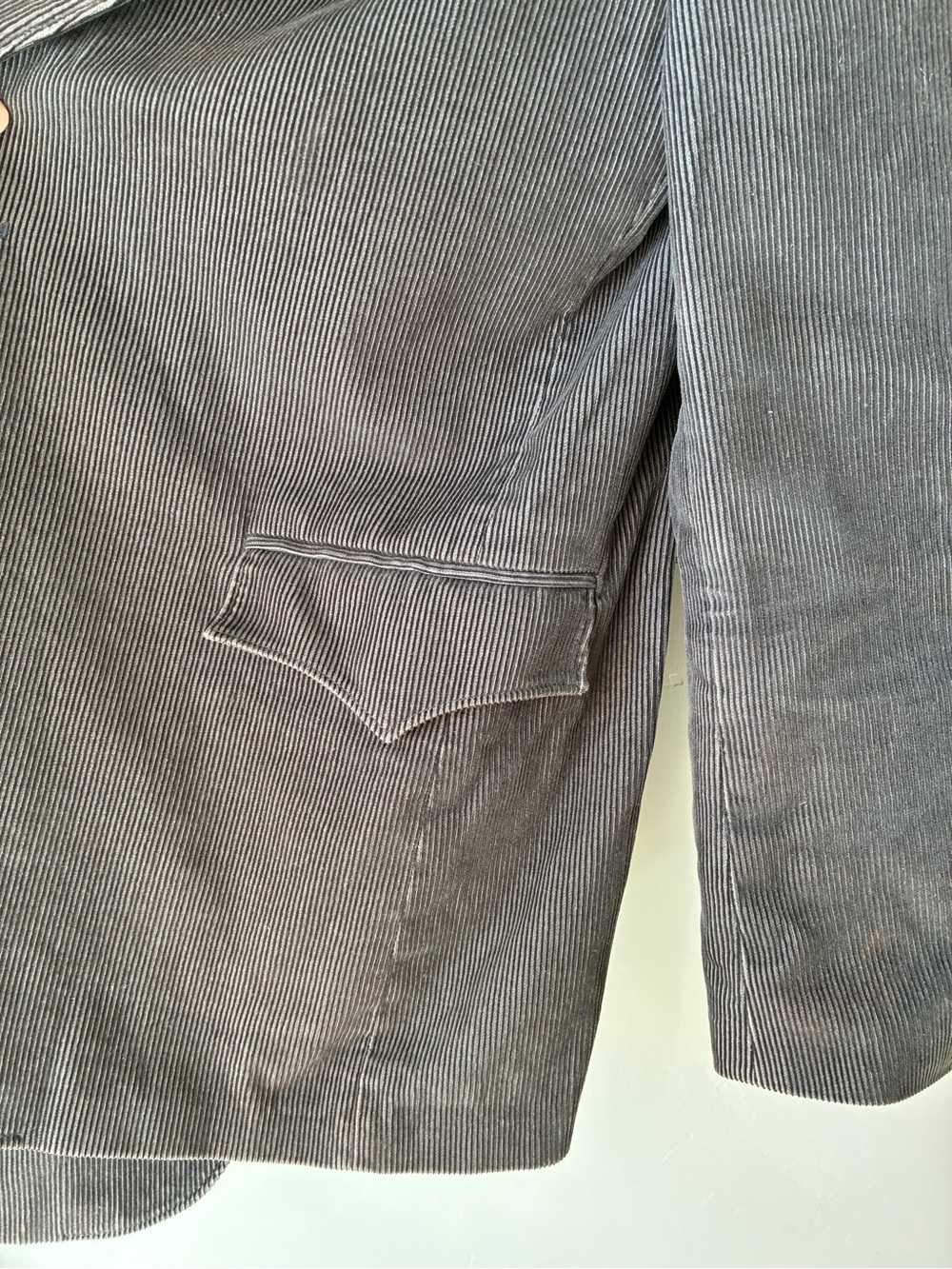 Men's Dark Brown Corduroy Sport Coat - Tailored Single-Breasted Blazer - Picture 2 of 7